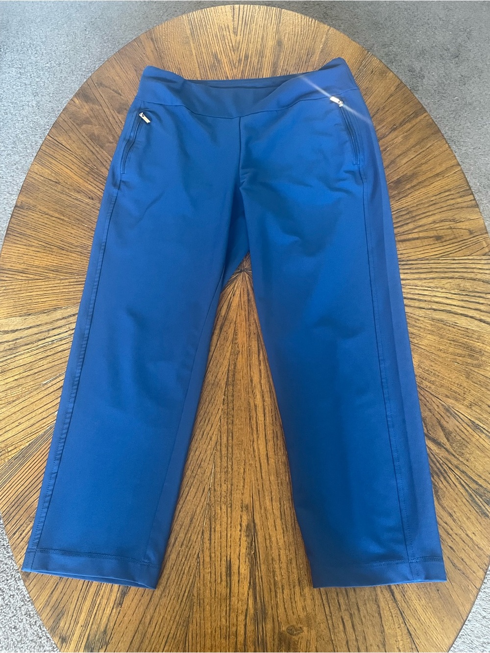 Pebble Beach Electric Blue Performance Capri Size 8